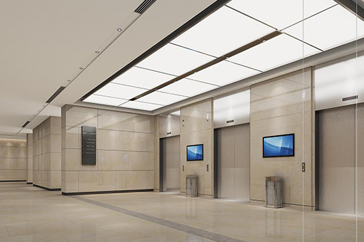 Ceiling Light Panel Applied in Elevator Lobby of Office Building