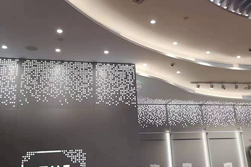 Light Panels Applied in Shopping Mall Background Wall