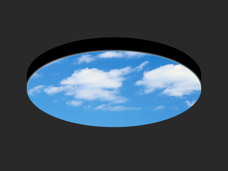 Sky ceiling fabric light box(roundness)(with image)